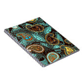 Paisley naadloos patroon, jeans textuureffect notitieboek (Rechterzijde)