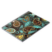 Paisley naadloos patroon, jeans textuureffect notitieboek (Linkerzijde)