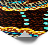 Paisley naadloos patroon, jeans textuureffect poster (Hoek)
