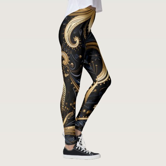 Paisley naadloos patroon leggings (Rechts)