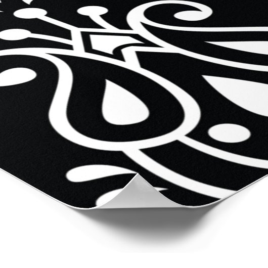 paisley naadloos patroon poster (Hoek)