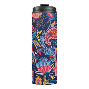 Paisley naadloos patroonontwerp Thermosbeker