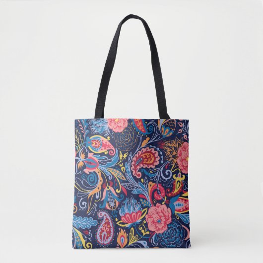 Paisley naadloos patroonontwerp Tote Bag (Voorkant)