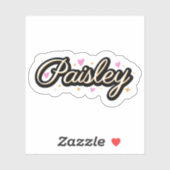 Paisley naam schattig ontwerp sticker (Vel)