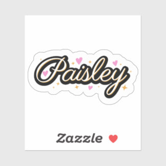 Paisley naam schattig ontwerp sticker