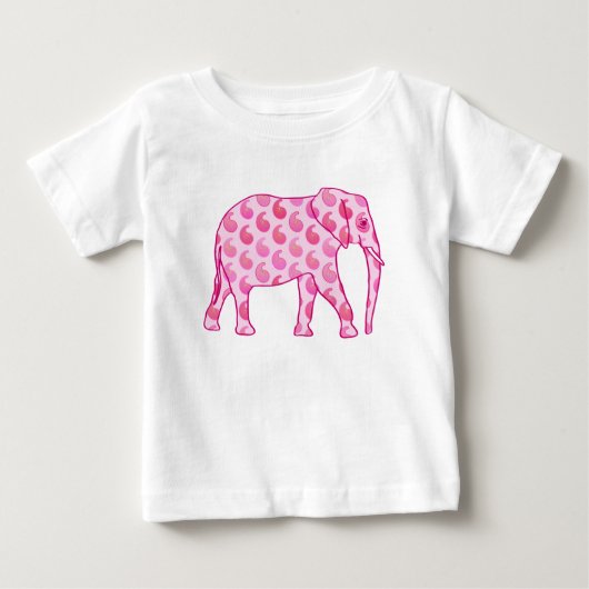 Paisley-olifant - ijsroze en fuchsia (Voorkant)