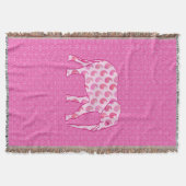 Paisley-olifant - ijsroze en fuchsia deken (Voorkant)