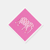 Paisley olifant - ijsroze en fuchsia servetten (Hoek)