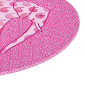 Paisley-olifant - ijsroze en fuchsia snijplank (Hoek)