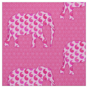 Paisley-olifant - ijsroze en fuchsia stof