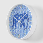 Paisley olifant - kobaltblauw en wit (Hoek)