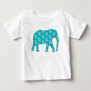 Paisley-olifant - turquoise en aqua