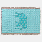 Paisley-olifant - turquoise en aqua deken (Voorkant)