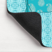 Paisley olifant - turquoise en aqua muismat (Hoek)