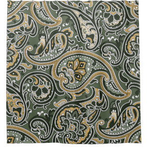 Paisley, oosterse etnisch Patroon, naadloos p Douchegordijn