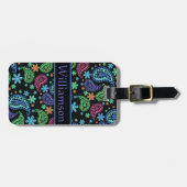 Paisley op Black Bagagelabel (Voorkant horizontaal)