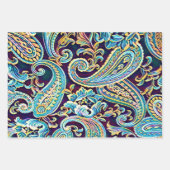  Paisley op drie kleuren Inpakpapier Vel (Voorkant 3)
