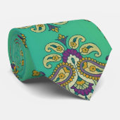 Paisley op groen stropdas (Opgerold)