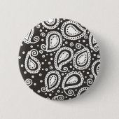 Paisley op zwarte Button (Voorkant)