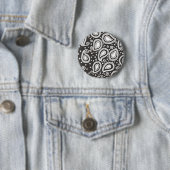 Paisley op zwarte Button (In situ)