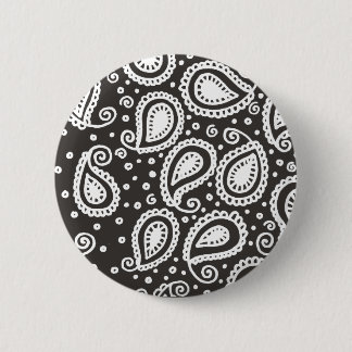 Paisley op zwarte Button