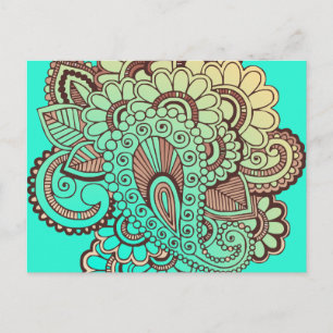 Paisley Ornamenten I + je rug. en ideeën Briefkaart