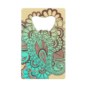 Paisley Ornamenten I + je rug. en ideeën Creditkaart Flessenopener