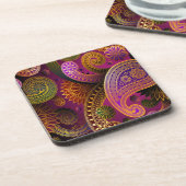 Paisley Paars Bier Onderzetter (Linkerzijde)