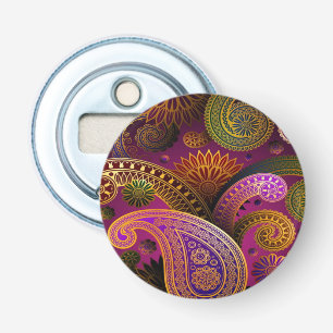 Paisley Paars Button Flesopener