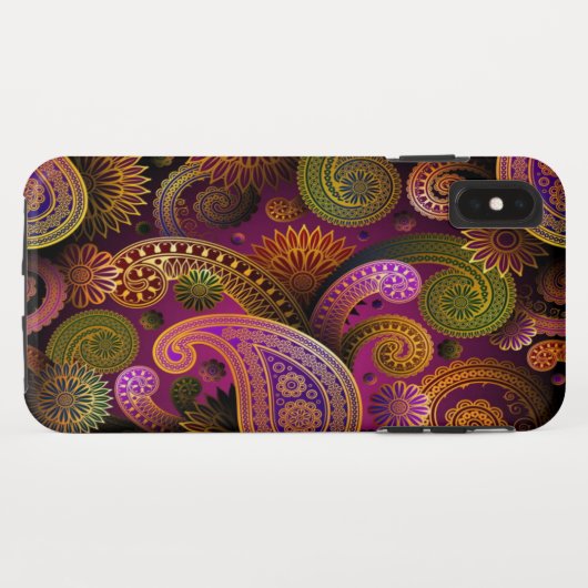 Paisley Paars Case-Mate iPhone Case (Achterkant (horizontaal))