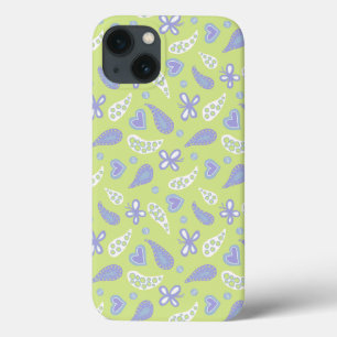 Paisley Paars en Limoen Vlinders en Harten Case-Mate iPhone Case