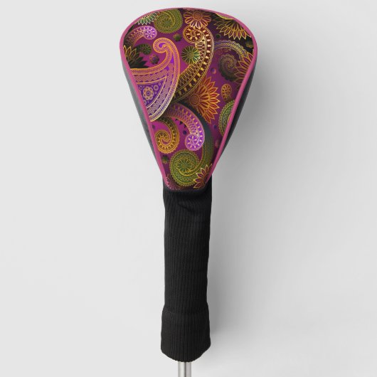 Paisley Paars Golfheadcover (Voorkant)