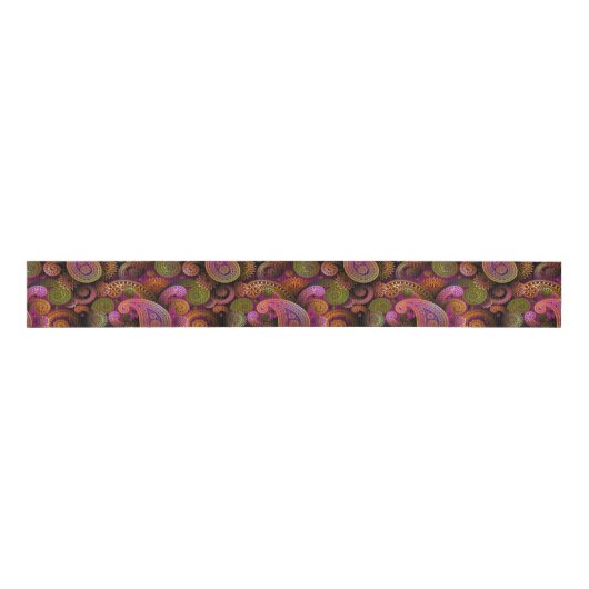 Paisley Paars Grosgrain Lint (Voorkant)