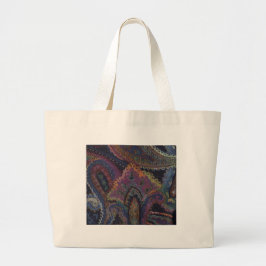 Paisley Paars Grote Tote Bag