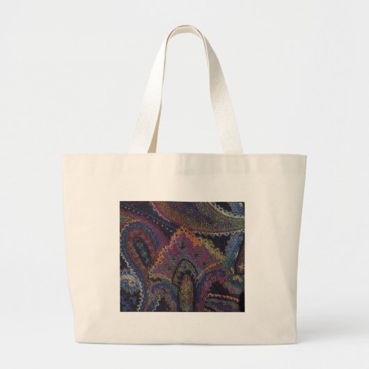 Paisley Paars Grote Tote Bag (Voorkant)