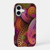 Paisley Paars iPhone 16 Hoesje (Achterkant)