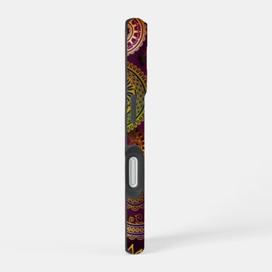 Paisley Paars iPhone 16 Hoesje (Rechterkant)