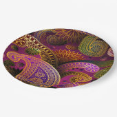 Paisley Paars Papieren Bordje (Gekanteld)