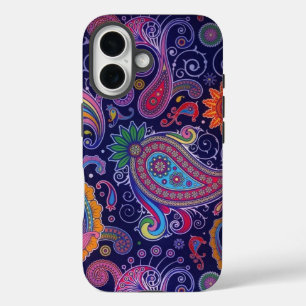 Paisley Paars Pink iPhone 16 Hoesje