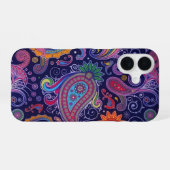 Paisley Paars Pink iPhone 16 Hoesje (Achterkant horizontaal)