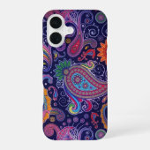 Paisley Paars Pink iPhone 16 Hoesje (Achterkant)