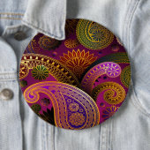 Paisley Paars Ronde Button 6,0 Cm (In situ)