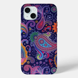 Paisley Paars roze iPhone 15 Mini Hoesje