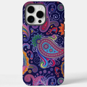 Paisley Paars Roze iPhone 16 Pro Max Hoesje