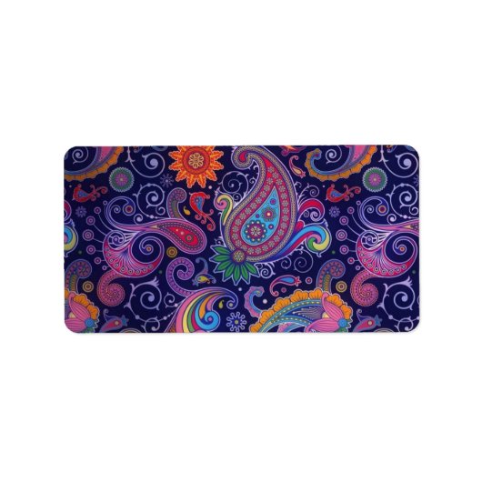 Paisley Paars roze Etiket (Voorkant)