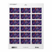 Paisley Paars roze Etiket (Full Sheet)