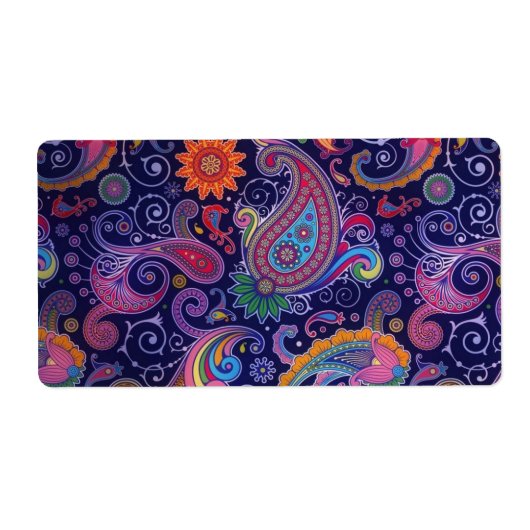 Paisley Paars roze Etiket (Voorkant)