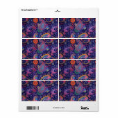 Paisley Paars roze Etiket (Full Sheet)