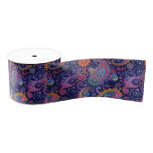 Paisley Paars roze Grosgrain Lint (Spoel)