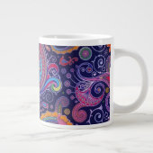 Paisley Paars roze Grote Koffiekop (Rechts)